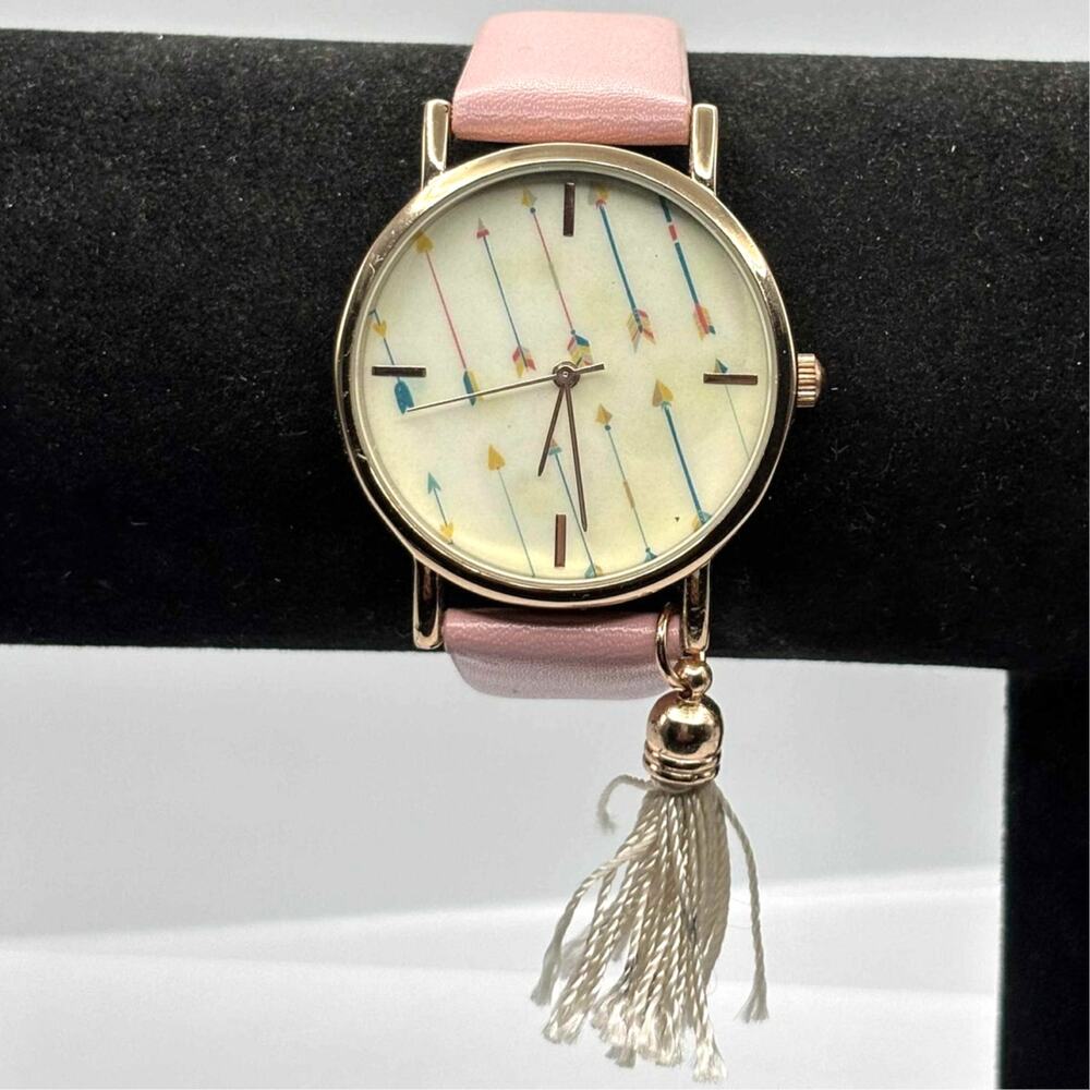 Pink Arrow Tassel Watch